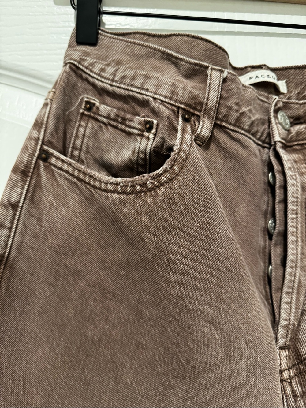 PacSun Women Dark Brown Dad Jeans